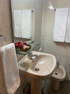 A bathroom at Hotel Ovetense
