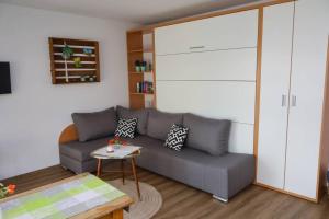 Posezení v ubytování Studio in uriger Bauernhofidylle