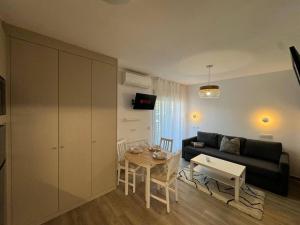 TV a/nebo společenská místnost v ubytování Modern Loft in Pas de la Casa, wifi, ski
