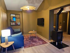 Μια τηλεόραση ή/και κέντρο ψυχαγωγίας στο Le Cottage de la Villa des Chouettes