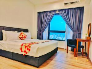 Agile Delima Residensi Bukit Bintangにあるベッド