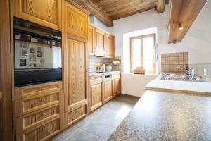 Kuchyň nebo kuchyňský kout v ubytování Ferienwohnung Scaletta