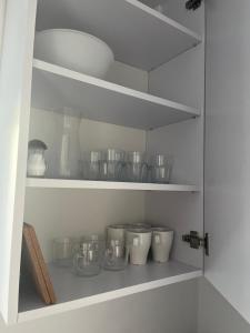 Kuchyň nebo kuchyňský kout v ubytování Apartament Jurand Malbork