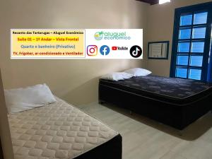 Cama ou camas em um quarto em Arraial do Cabo - Recanto das Tartarugas - Aluguel Econômico