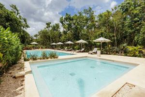 Πισίνα στο ή κοντά στο Close to Cenotes Private Pool 24hr Hr Security Gym Yoga Villa