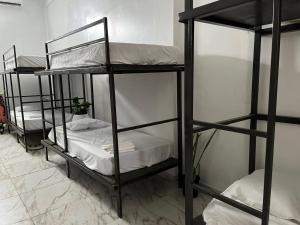 a couple of bunk beds in a room at Hostel Rincon in Rincon +3 photos