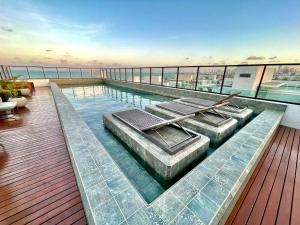 شرفة أو تراس في Get By Side 704 - Flat em João Pessoa a poucos passos da praia