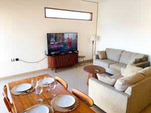 Μια τηλεόραση ή/και κέντρο ψυχαγωγίας στο Nordic Haven Villa