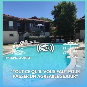 Bazén v ubytovaní Bel appartement T3 dans résidence 3* à 50 m du lac alebo v jeho blízkosti