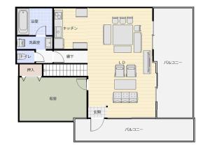 a floor plan of a house at ヴィータ牛窓 in Setouchi
