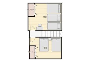 a floor plan of a small house at ヴィータ牛窓 in Setouchi +25 photos