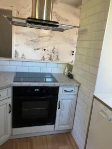 Kuchyň nebo kuchyňský kout v ubytování Chalet l'Escale