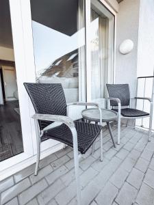 Balkón nebo terasa v ubytování Schiller-Quartier 6