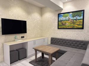 TV a/nebo společenská místnost v ubytování Апартаменты в центре Душанбе