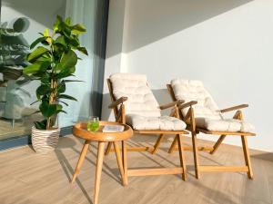 Ruang duduk di Fuerte Calma Luxury Apartment Fuerteventura +23 gambar