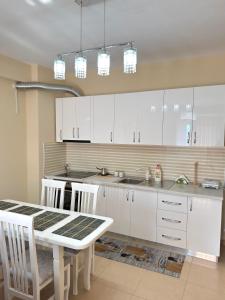 Kuchyň nebo kuchyňský kout v ubytování Shkodra Apartment
