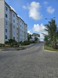 an empty street in front of a building at The Vipingo Retreat in Vipingo