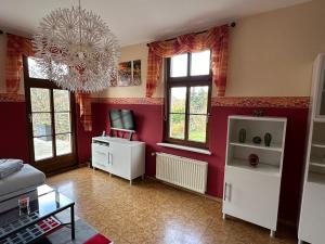 Kuchyň nebo kuchyňský kout v ubytování Ferienwohnung Auszeit im Südharz