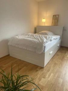 Postel nebo postele na pokoji v ubytování Schöne Anliegerwohnung