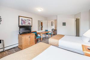 TV a/nebo společenská místnost v ubytování Bluebird Motel