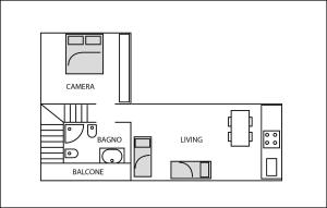 ein Bild eines Grundrisses eines Hauses in der Unterkunft Antico Fienile in Cesta