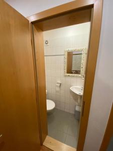 Koupelna v ubytování Apartman Poustevnik