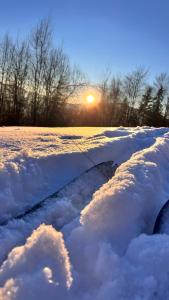Przysiółek Flądrówka - Dom na odludziu z widokiem na Gorce i Tatry v zime