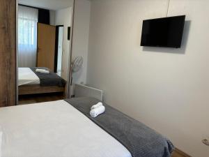 Postel nebo postele na pokoji v ubytování Kod Dide - entry with pin 0-24h