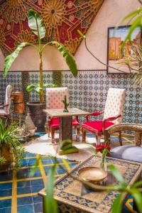 Posezení v ubytování Riad Nouceiba Marrakech