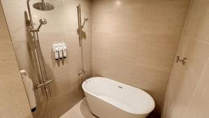 Koupelna v ubytování Hotel Yimok