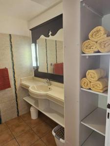 Koupelna v ubytování studio La Cocoteraie, vue mer