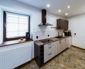 Kuchyň nebo kuchyňský kout v ubytování Apartament w środku lasu + 13 fotografií