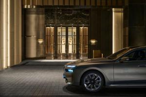 a car parked in front of a building at InterContinental Taichung by IHG in Taichung