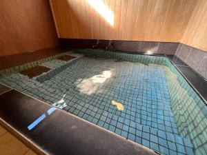 a bathroom with a pool of water in a shower at Japanese style hotel and dining Morigen, Kyoto by the sea in Kyotango
