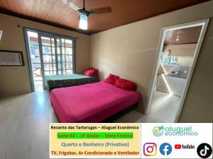 Cama ou camas em um quarto em Arraial do Cabo - Recanto das Tartarugas - Aluguel Econômico