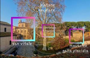 a picture of a building with a tree in the foreground at DOMUS GALLA PLACIDIA - superlative view - 50 meters from UNESCO heritage sites - San Vitale - Galla Placidia in Ravenna