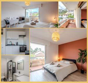 Postel nebo postele na pokoji v ubytování Le Cosy Nest I Studio I Etrembières