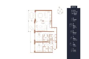 Κάτοψη του Antarès NAOS 302 - luxury apartment ski inski out