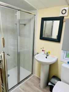 Vannituba majutusasutuses Beautiful 8 Birth Holiday Home - Tattershall Lakes