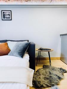 Krevet ili kreveti u jedinici u objektu Unique studio perfect for couples, Old Podgórze Još 20 fotografija