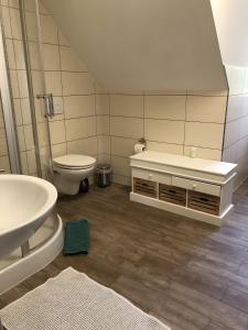Koupelna v ubytování Ferienanlage Dornröschenblick