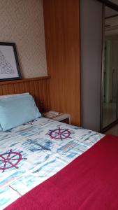 Postel nebo postele na pokoji v ubytování Apartamento diferenciado centro Itapema