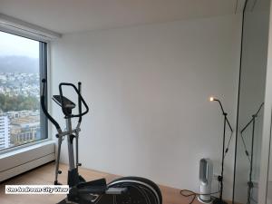 Fitness centrum a/nebo fitness zařízení v ubytování Park Tower City View Apartments