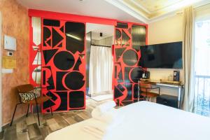 Postel nebo postele na pokoji v ubytování Abalú Design Boutique Hotel Gran Via