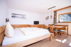 Televiisor ja/või meelelahutuskeskus majutusasutuses Alpenrelax Krepperhütte