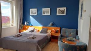 Postel nebo postele na pokoji v ubytování Apartament Sympatia Kołobrzeg Etna Polonia 718