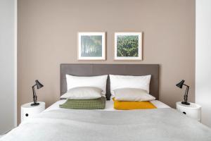 Ένα ή περισσότερα κρεβάτια σε δωμάτιο στο BodenseeApartment Suite