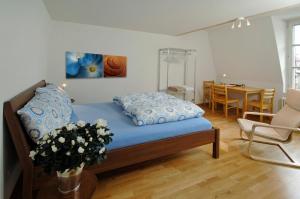 Katil atau katil-katil dalam bilik di Luxury Apartments Justingerweg Bern