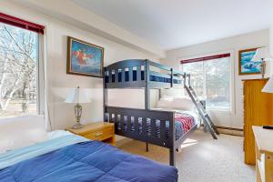 a bedroom with a bunk bed and a ladder at Snow Mountain Village 13A in Dover +54 photos