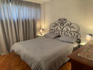 a bedroom with a large bed with two pillows on it at Da NOEMI E MARCO in Cavalese +41 photos